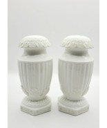 Lenox Porcelain China Butler&#39;s Pantry Salt &amp; Pepper Shakers 5 1/4&quot; Carve... - £48.03 GBP