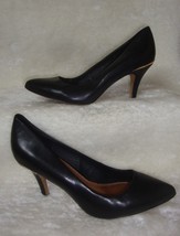 ALDO Black Leather Pointed Toe High Heels Women’s Size 7.5 M - £15.48 GBP