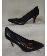 ALDO Black Leather Pointed Toe High Heels Women’s Size 7.5 M - £15.37 GBP