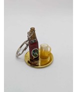 Miniature Bottle Of Carlsberg With Cup On Tray Keychain(Non Alochol) - £23.37 GBP