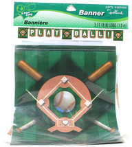 1 Pack Baseball Banner 5 Feet 11 in Play Ball Party Express From Hallmark - £4.74 GBP