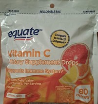 Equate Citrus Vitamin C Dietary Supplement Drops Supports Immune System 4 bags - £28.95 GBP