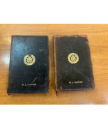 1910 Critical Essays by Ralph Waldo Emerson Volumes 1 &amp; 2 -- Leather Covers - £86.28 GBP