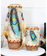 Southwestern Dreamcatcher Turquoise Feather Tea Light Votive Candle Hold... - $606.67 MXN