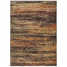 6' X 9' Gold And Slate Abstract Indoor Area Rug - $595.49