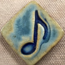 Music note 1 Handmade Ceramic Refrigerator Magnet - $10.00