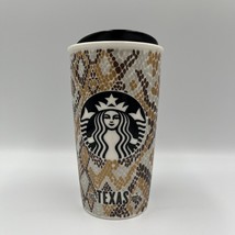 Starbucks Texas Snake Scale Siren Logo Ceramic Travel Tumbler Coffee Cup... - $34.99