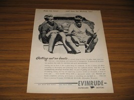 1945 Print Ad Evinrude Outboard Motors 2 Boys Fishing in Boat - £10.75 GBP