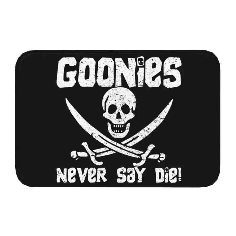 Gothic Skull The Goonies Never Say Die Doormat Mat Anti-Slip Classic Movie Rug C - £12.69 GBP