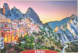 Castorland Sunrise Over Castelmezzzano 1500 piece Jigsaw Puzzle Italy Dolomites - £17.45 GBP