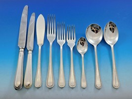 Bead Round by Carrs Sterling Silver Flatware Set Dinner Service 87 pcs England - £10,527.10 GBP