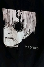 Tokyo Ghoul Men&#39;s Ken Kaneki I&#39;m Sorry Face Graphic Anime T-Shirt - £11.95 GBP