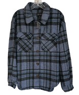 Love Tree Womens Fleece Plaid Oversized Shacket Jacket Long Sleeve Size ... - $34.27 CAD