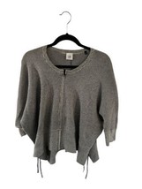 CABI Womens Sweater Striped Full Zip CUPIDS Cardigan 3/4 Sleeve Black/White S - £13.03 GBP