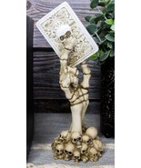 God of Gamblers Gothic Skeleton Skeletal Hand Holding Death Ace Card Fig... - $20.79 CAD