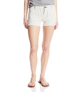 Lucky Brand  Patch Pocket White Denim Shorts Flat Lawton Striped 10 $79 NWT 70s - $34.50