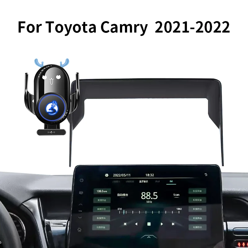 Mobile phone bracket For Toyota Camry 21-22 Upgrade cartoon deer 20W wireless - £45.02 GBP