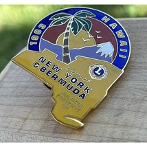 Lions Club Distract 20 Hawaii New York 1983 Bermuda Lapel Pin 2&quot; - $386.77 MXN