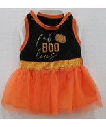 Pet Apparel Happy Halloween Faa Boo Lous TuTu Dress Dog Costume, Size M - $22.21 CAD