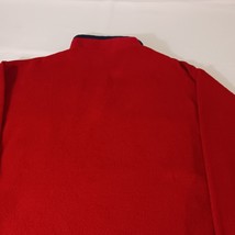 Mens 1/4 Zip Long Sleeve Pullover Red Sweatshirt Fleece Jacket Sz XL Made In USA image 11