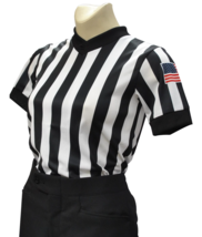 Smitty | USA-211 | Women&#39;s Basketball Referee Shirt Sublimated USA Flag 1&quot; - £43.96 GBP