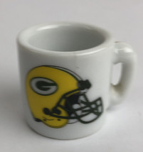 Vintage NFL Mini Coffee Cup Mug Green Bay Packers 1.25&quot; Collectible Miniature - £11.10 GBP