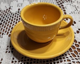 Vintage Fiesta® Cup &amp; Saucer Replacement Pieces ~ Bright Yellow with &quot;C&quot;... - $42.02 CAD