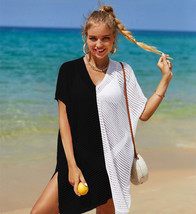 Knitted hollow out beach cover up - £31.96 GBP