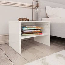 Modern Wooden High Gloss White Bedside Table Cabinet Nightstand Side Sofa Tables - £28.52 GBP