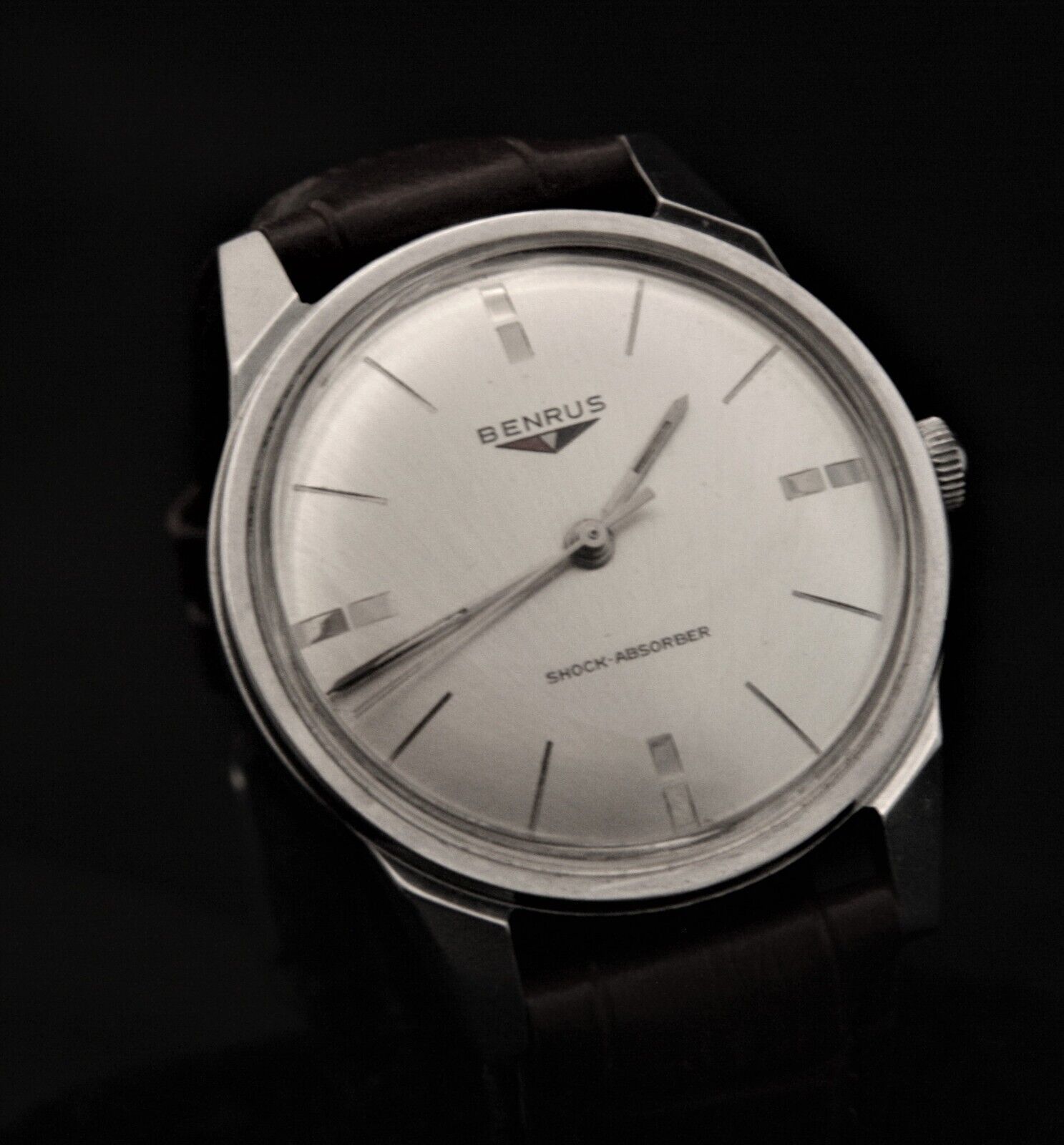 Vintage 1960's Vietnam War Era Benus 17J SERVICED all stainless steel wristwatch - $371.25