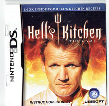 Nintendo DS Hells Kitchen Instruction Manual only - $4.83