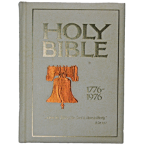 Holy Bible American Bicentennial Edition 1776-1976 King James Version Huge Book - £35.88 GBP