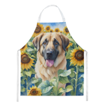 Anatolian Shepherd in Sunflowers Apron - Stylish and Durable Kitchen Apron - £23.66 GBP