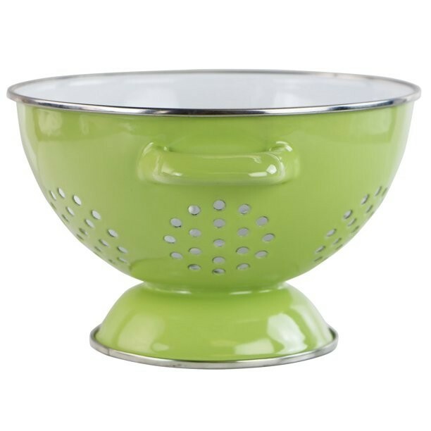 Reston Lloyd™ ~ 3 Quart ~ Enamel on Steel ~ Two-Toned ~ Lime & White Colander Item image 2