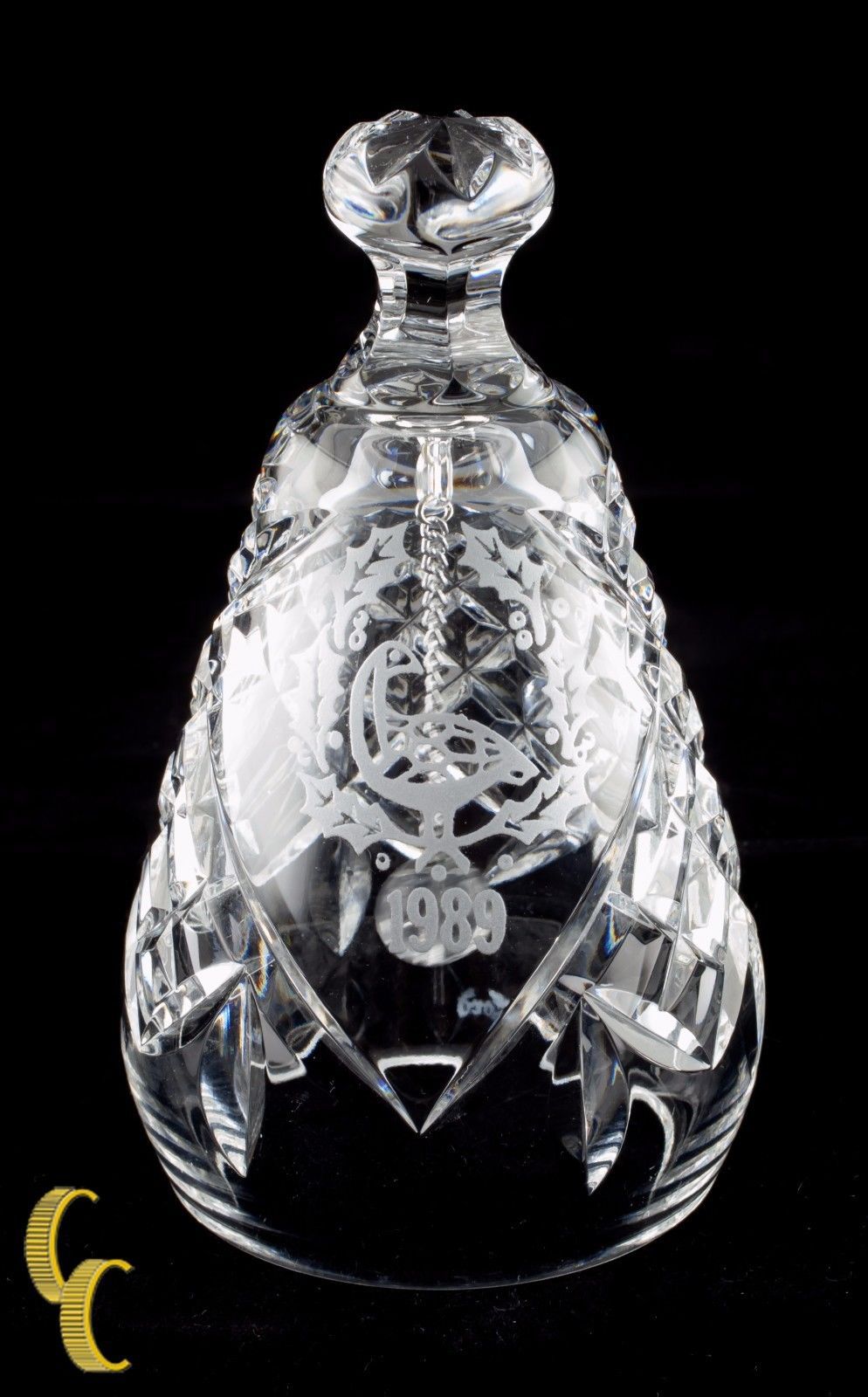 1989 Waterford Crystal Christmas Bell "Six Geese a-Laying" Great Condition! - $62.37