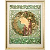 &quot;Laurel&quot; Por Alphonse Mucha, Estampado Firmado y Numerada - £3,008.55 GBP