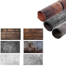 Selens 3Pcs Double Sided Photography Background (22X35.4 Inch) 6 Patterns Wood M - £47.00 GBP
