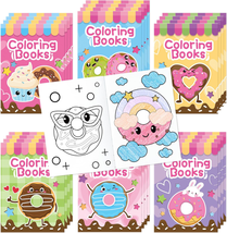 Donut Coloring Books 24Pcs for Kids Bulk Cute Mini Coloring Booklet DIY Art Draw - £20.49 GBP