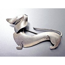 BEAU 925 STERLING SILVER DASCHUND DOG BROOCH SKY - $46.33