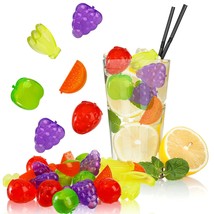 200 Pack Reusable Ice Cubes, Pe Plastic Fruit Shape Ice Cubes For Cocktail, Whis - £28.46 GBP