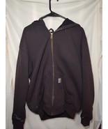 Carhartt Hoodie Mens MEDIUM Full Zip Distressed Workwear Grunge Paint St... - $645.68 MXN