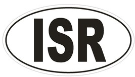 ISR Israel Country Code Oval Bumper Sticker or Helmet Sticker D940 - $1.39+