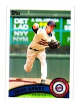 2011 Topps Baseball Card 281 Kevin Slowey Minnesota Twins Pitcher - £2.37 GBP