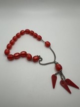 Red Pearlescent Prayer Beads 15” - £11.87 GBP