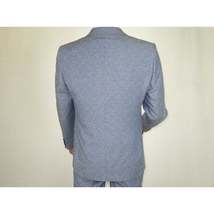 Men 3pc European Vested Suit WESSI  JVALINTIN Slim Fit JV22 Sky Blue One Button image 6
