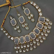Kundan Bridal Jewelry Set Choker Necklace Earrings Dulhan Party Wedding Wear57 - £10.86 GBP