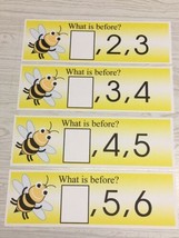 Honey Bee - Numbers - What comes next ? - 21 Laminated cards Activity Set - £9.15 GBP