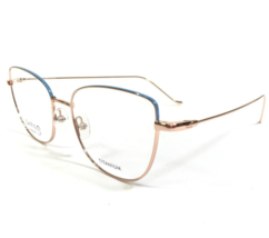 Safilo Eyeglasses Frames LINEA/T QWU Blue Pink Rose Gold Cat Eye 53-18-140 - £58.75 GBP