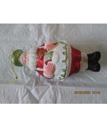 Santa Claus Cooking with Green Hat Ornament - $15.00