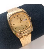 Vintage Seiko 8C23 5070 mens dress Watch Day Date gold SQ Quartz water r... - $2,739.72 MXN